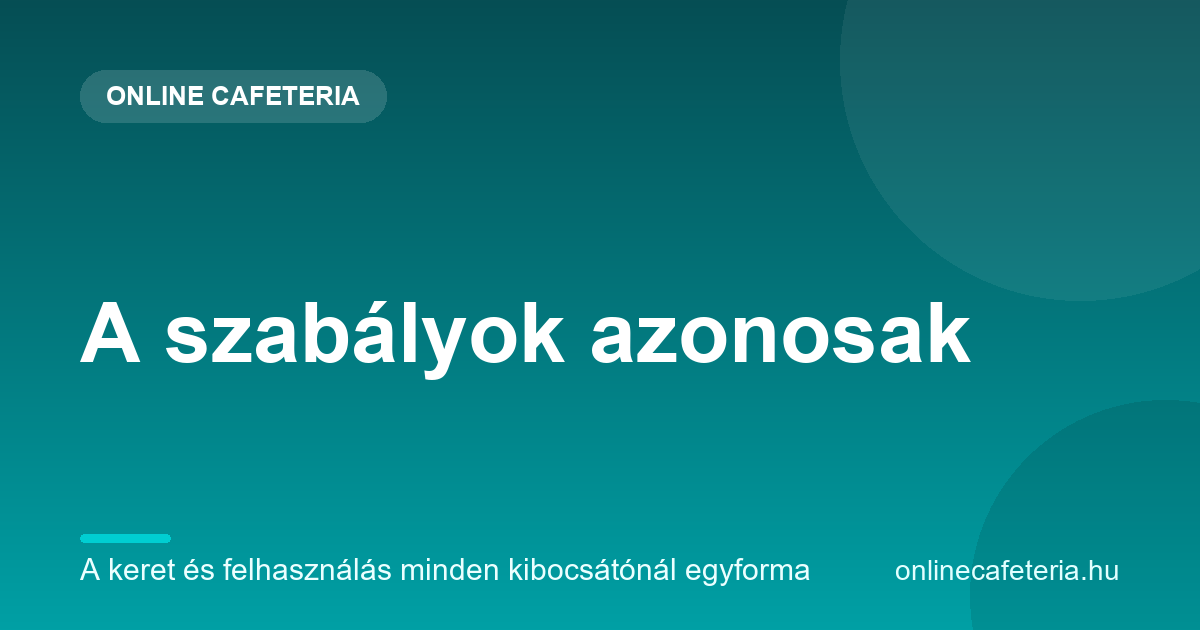 A SZÉP kártya három kibocsátója (OTP, MBH, K&H) – a keret és a szabályok azonosak